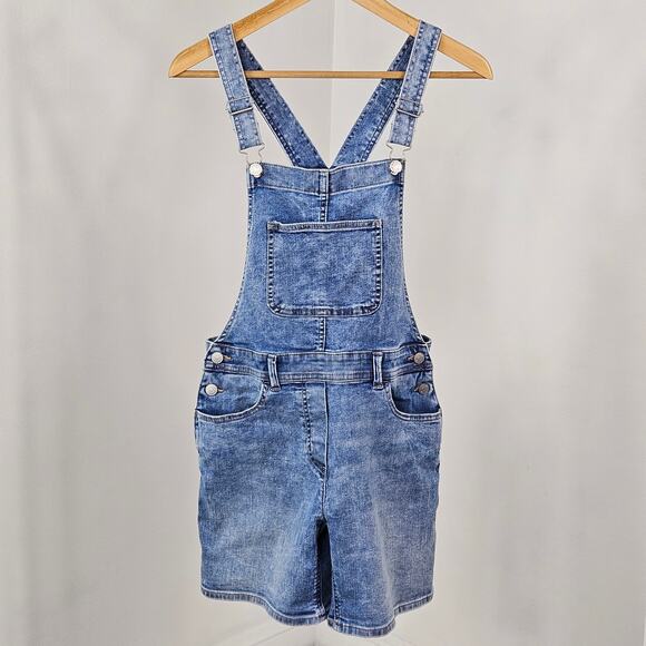 Crewcuts Blue Denim Short Overalls Shortalls | Girl Youth 16 - Picture 1 of 12